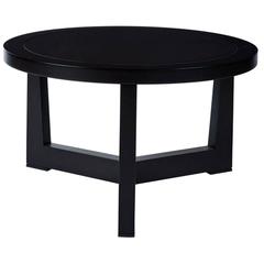 Giorgetti Reverso Round Side Table with Glass Top