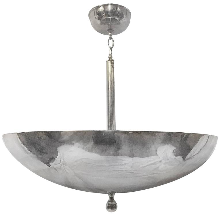 Silver Plated Light Fixture For Sale at 1stdibs
