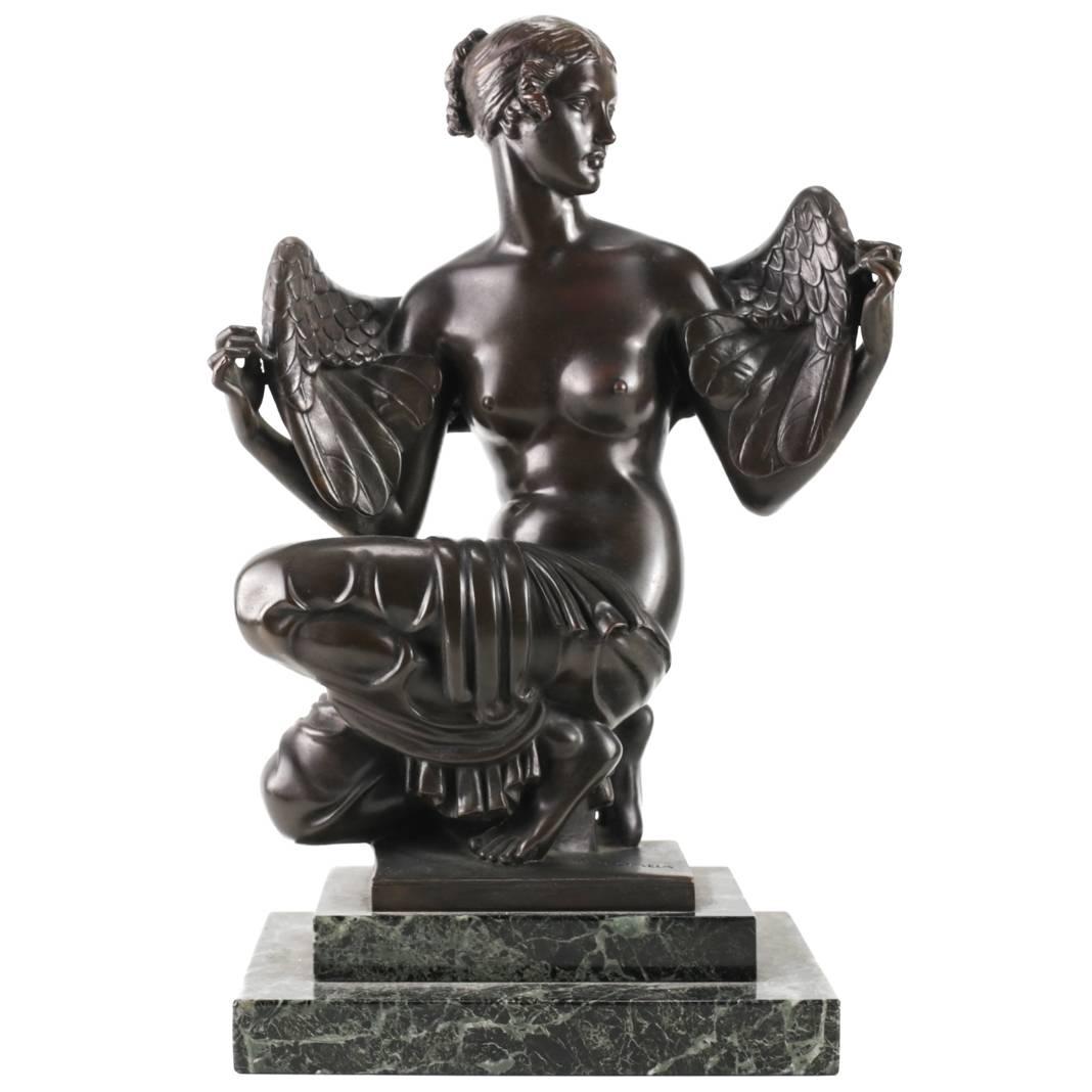 "Philomela" a Bronze Sculplture of a Winged Beauty by John Gregory For Sale