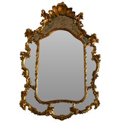 Italian Rococo Style Mirror, circa 1850