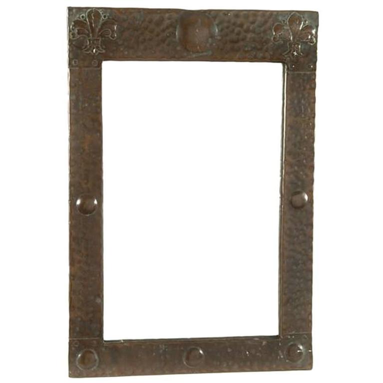 Arts and Crafts Copper Rectangular Wall Mirror, Attributed to Liberty
