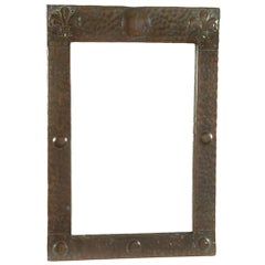 Arts and Crafts Copper Rectangular Wall Mirror, Attributed to Liberty and Co.