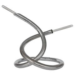 Unique 1960s Italian Chrome Flexible Snake Lamp 3