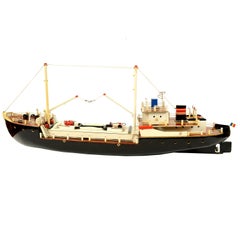 Vintage French Ship Model Made in the 1950s