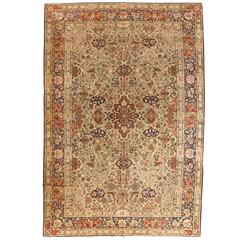 Exceptional Antique Dabir Kashan Carpet
