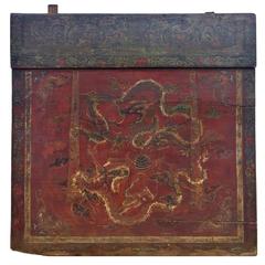 Antique Mongolian Painted Plaque