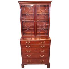 Antique Georgian Mahogany Secretaire Bookcase 11