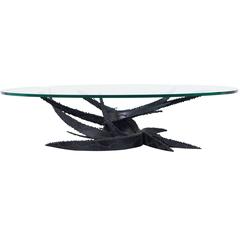 Vintage "Swirl" Glass Coffee Table by Daniel Gluck 6