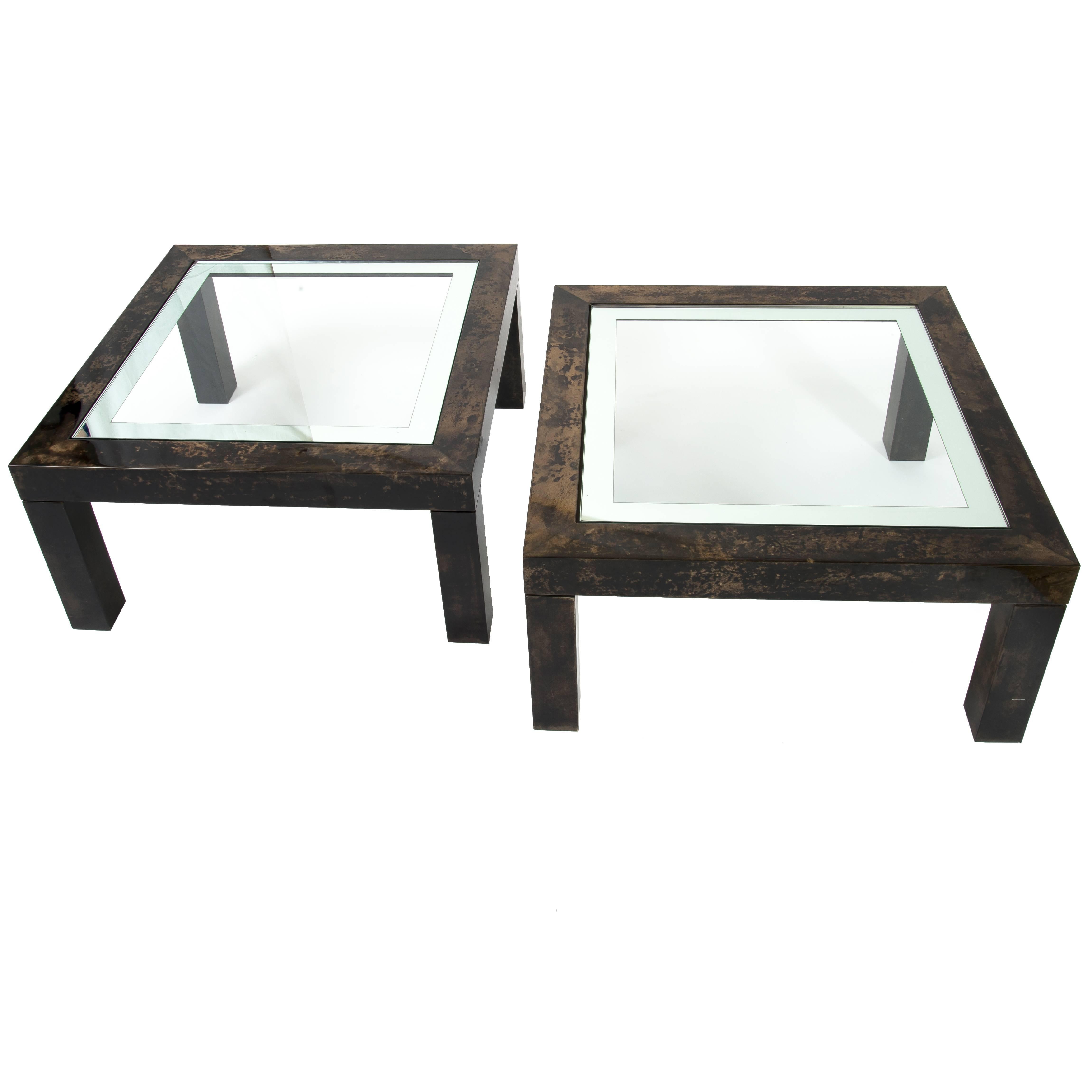 Aldo Tura, Pair of Low Tables For Sale