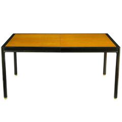Harvey Probber Walnut and Mahogany Parsons Dining Table 11