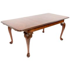 Antique Quality Burr Walnut Extending Dining Table