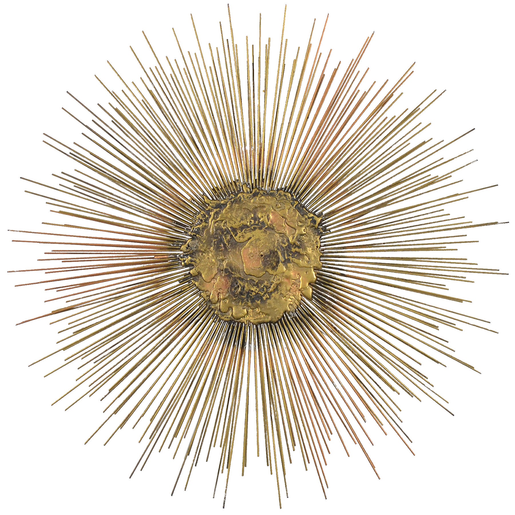 Sunburst wall sculpture by DeGroot *Saturday Sale* at 1stDibs