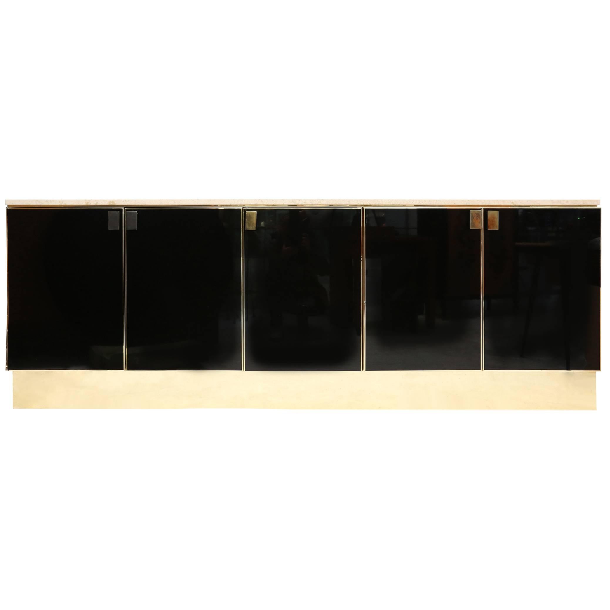 Belgochrome Black and Gold Credenza