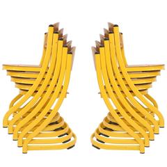 Set of Ten Stackable Chairs