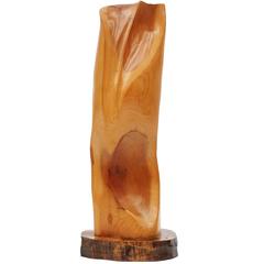1980s British Abstract Hand-Carved Yew Organic Sculpture 11