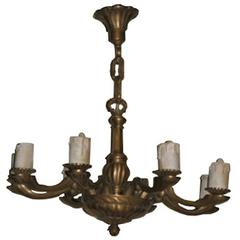 French Bronze Vintage Chandelier