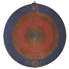 Vintage Red, White and Blue Dartboard, Paterson, NJ, WWII Era