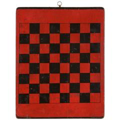 American Checker Board with Great Polychrome Painted Surface 2