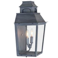 Colonial Custom Inspired Wrought Iron Wall Lantern with Premium Dark Zinc Finish
