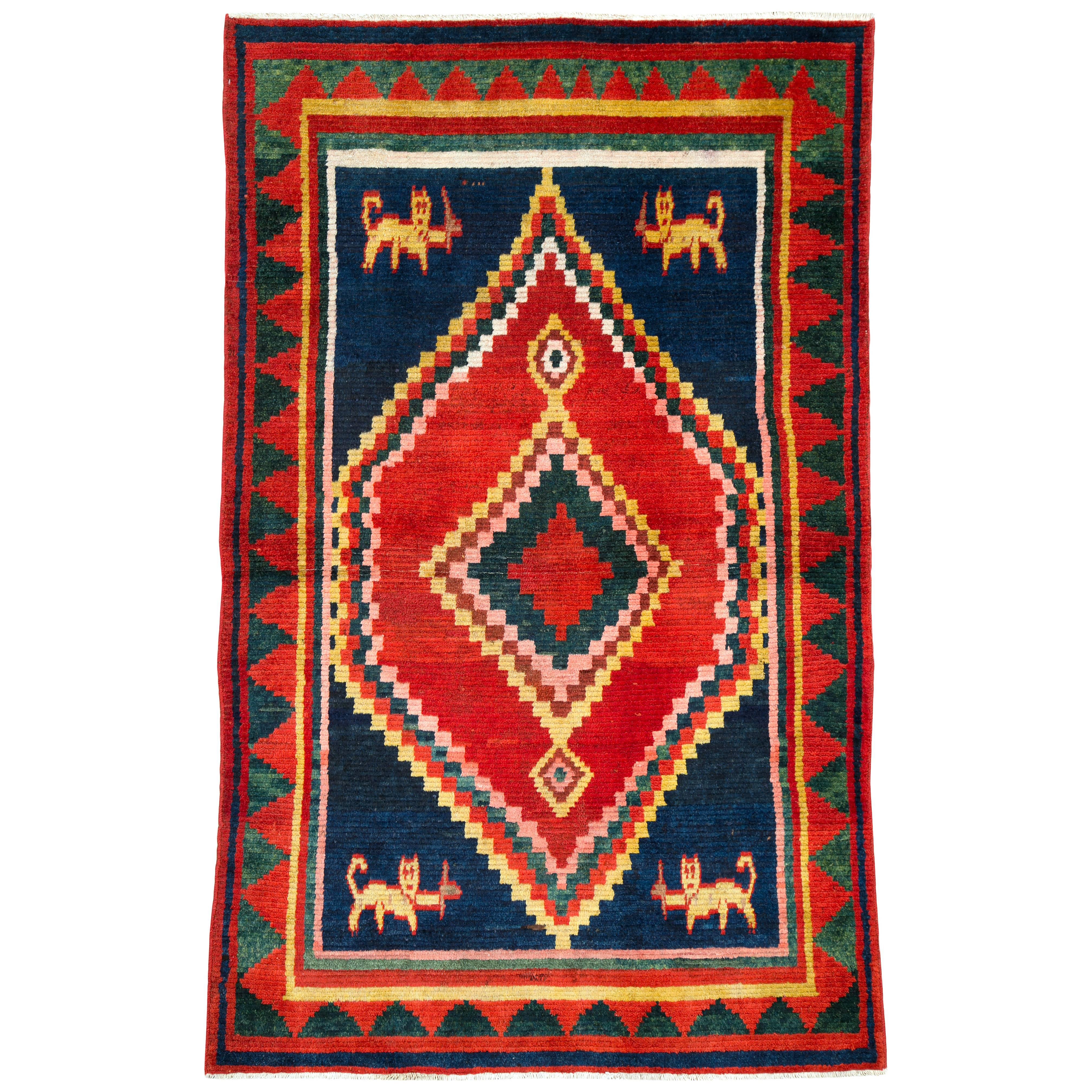 Antiker persischer Gabbeh-Teppich im Angebot