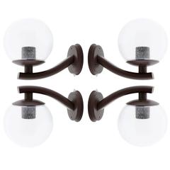 Several RAAK Wall Lights Sconces, Bubble Glass Globes, 1970s 9