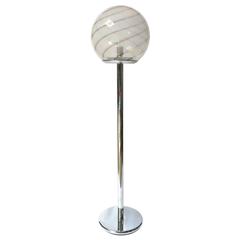 Italian Murano Glass Globe Floor Lamp by Venini 9