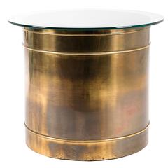 Mastercraft Brass Drum Table 7