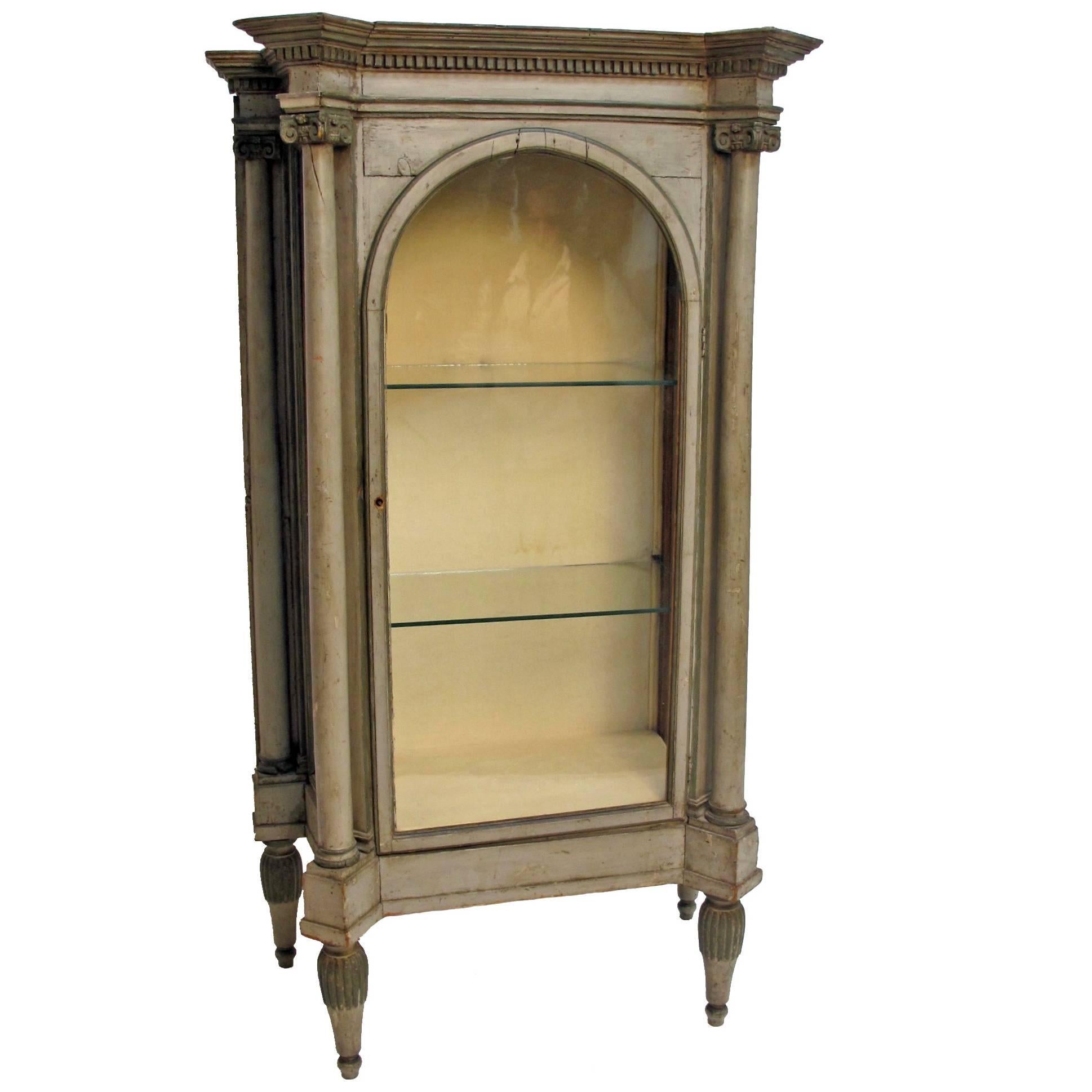 Painted Neoclassical Display Case Swedish