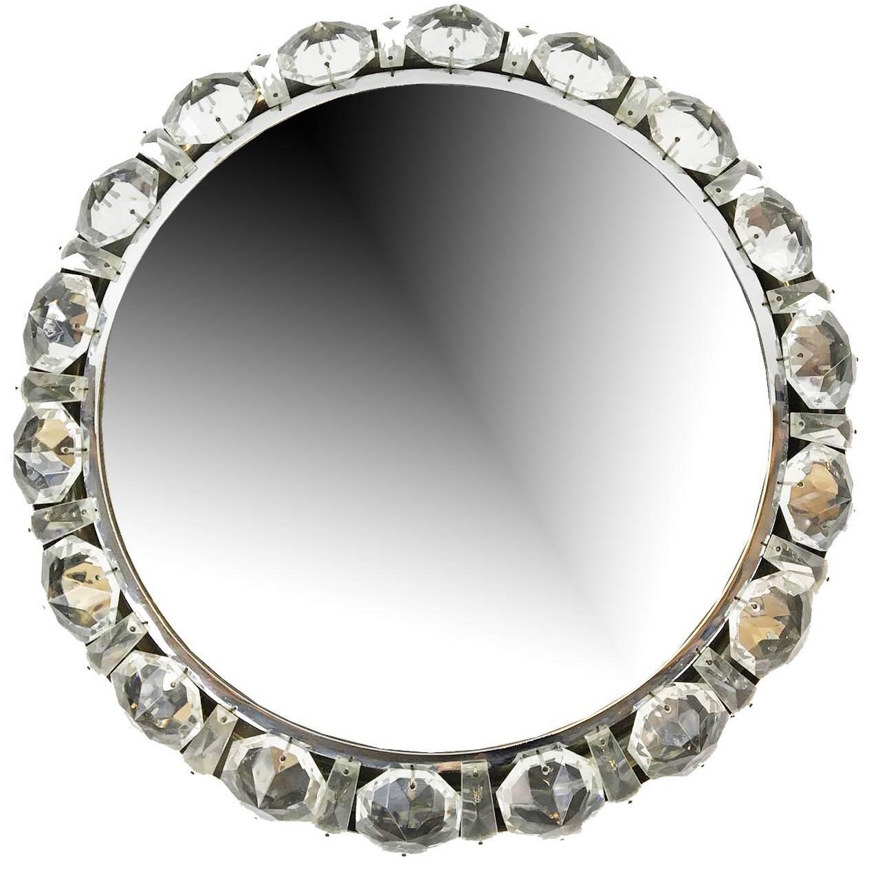 Mirror by Bakalowits in Big Crystal Diamond For Sale