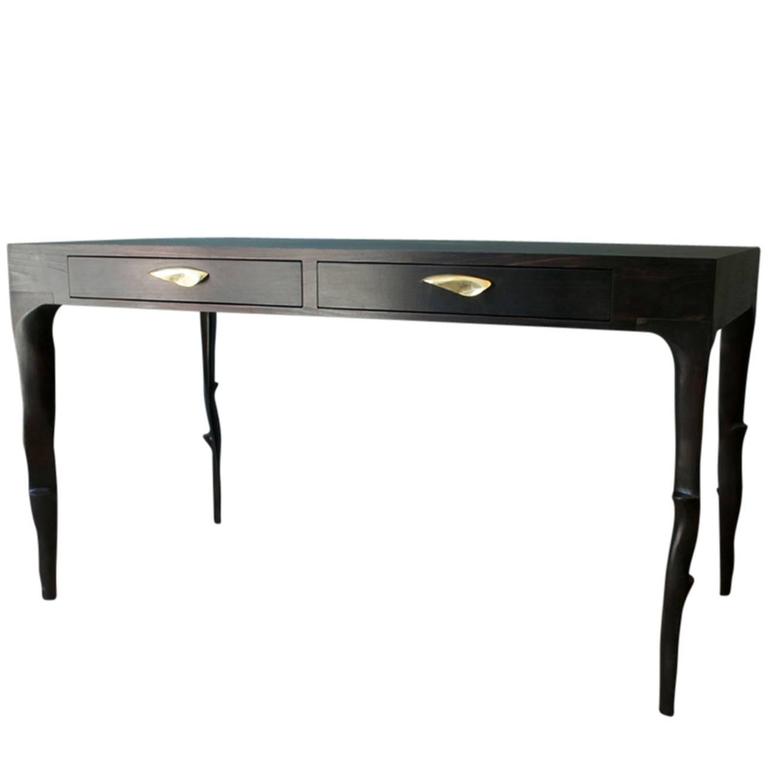 Elegant Wood Writing Desk by Claudia Frignani For Sale at