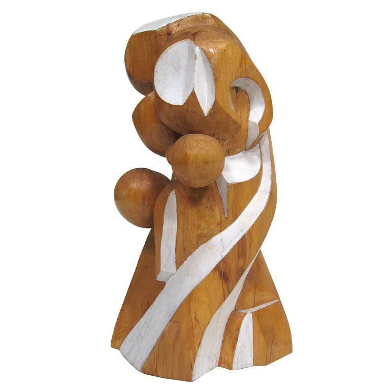 Abstract Wood Sculpture by Arthur Rossfield For Sale