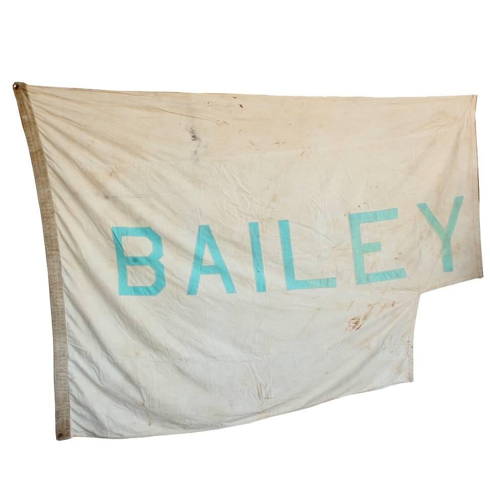 Vintage Circus Tent Flag, Bailey