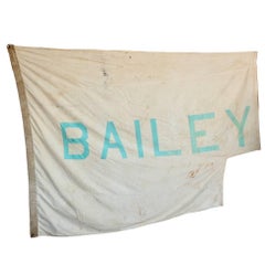 Vintage Circus Tent Flag, Bailey