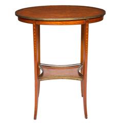 19th Century, English Parquetry Inlaid Occasional Table 11
