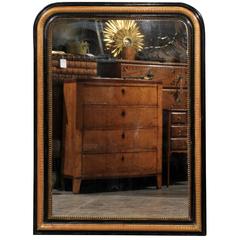 French Black and Gold Mirror