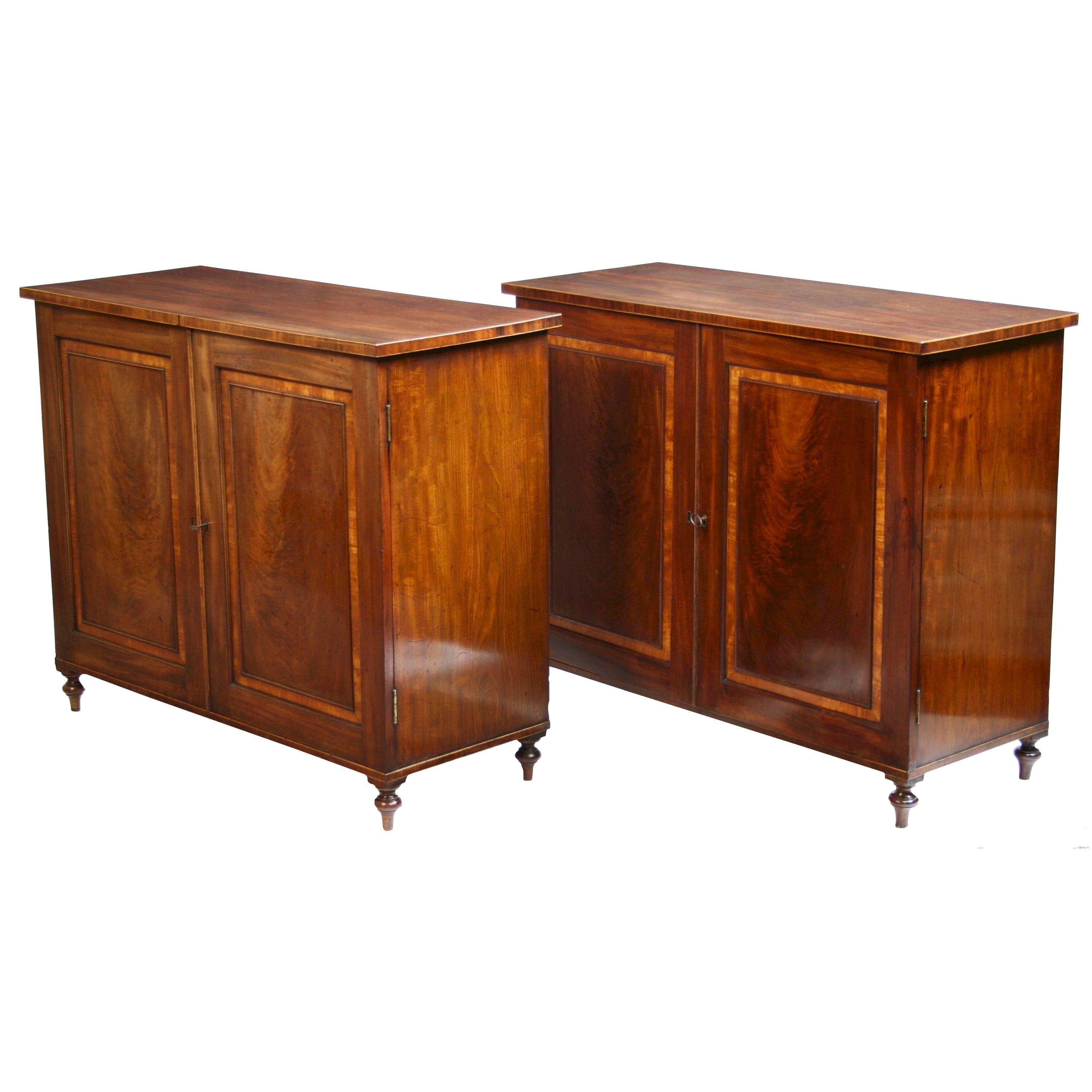 Pair of Georgian Mahogany Cabinets by Gillows