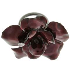 Burgundy Gardenia Ring by OMV