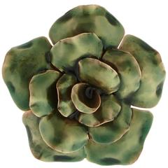 Green Gardenia Pendant/Brooch by OMV