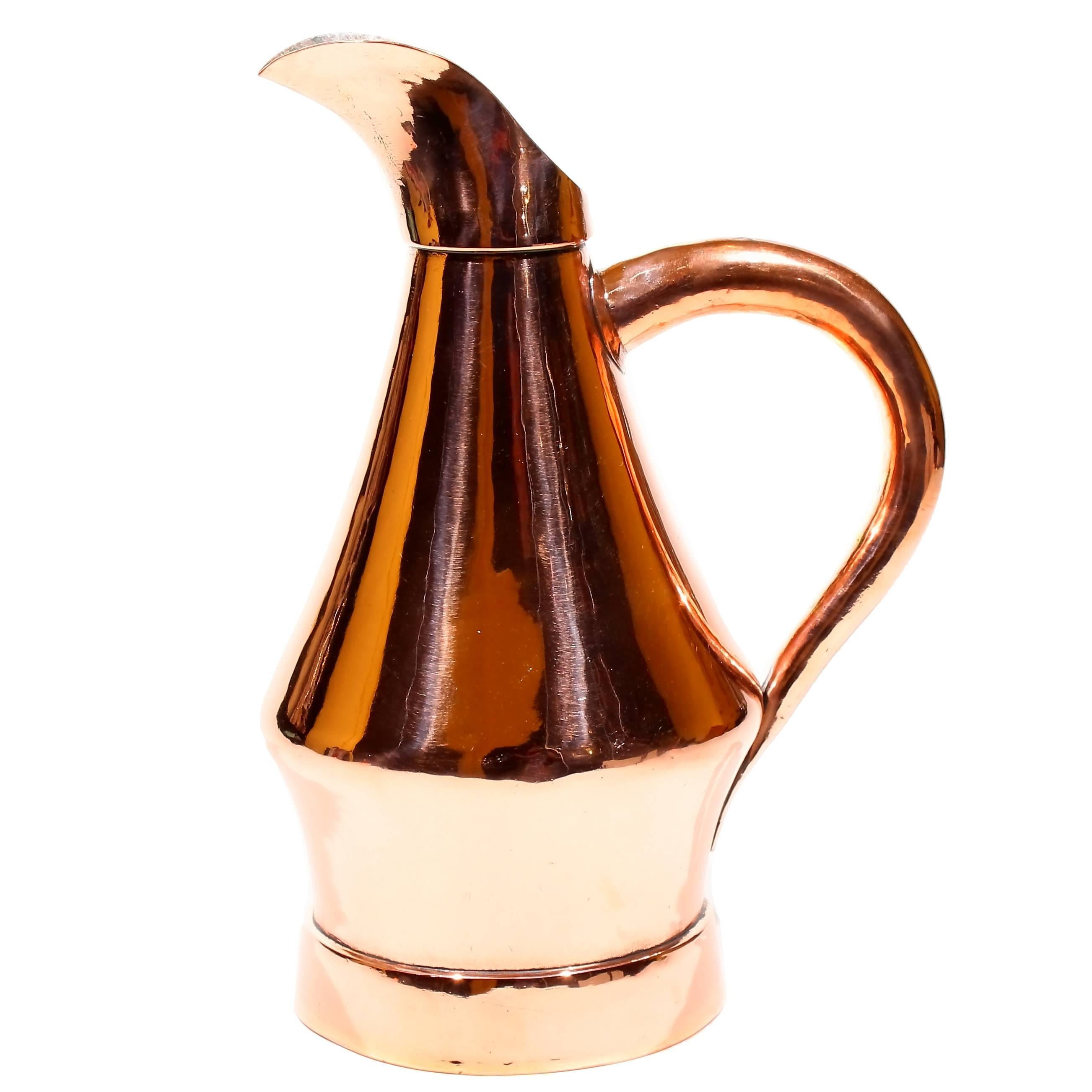 French Copper Kitchen Cider Jug, 19th Century For Sale