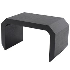 Grass Cloth C Shape Coffee Table