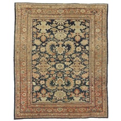 Antiker persischer Sultanabad-Teppich im Used-Stil mit traditionellem, modernem Kunsthandwerk