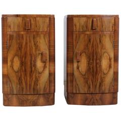 Art Deco, Walnut Bedsides, circa 1930