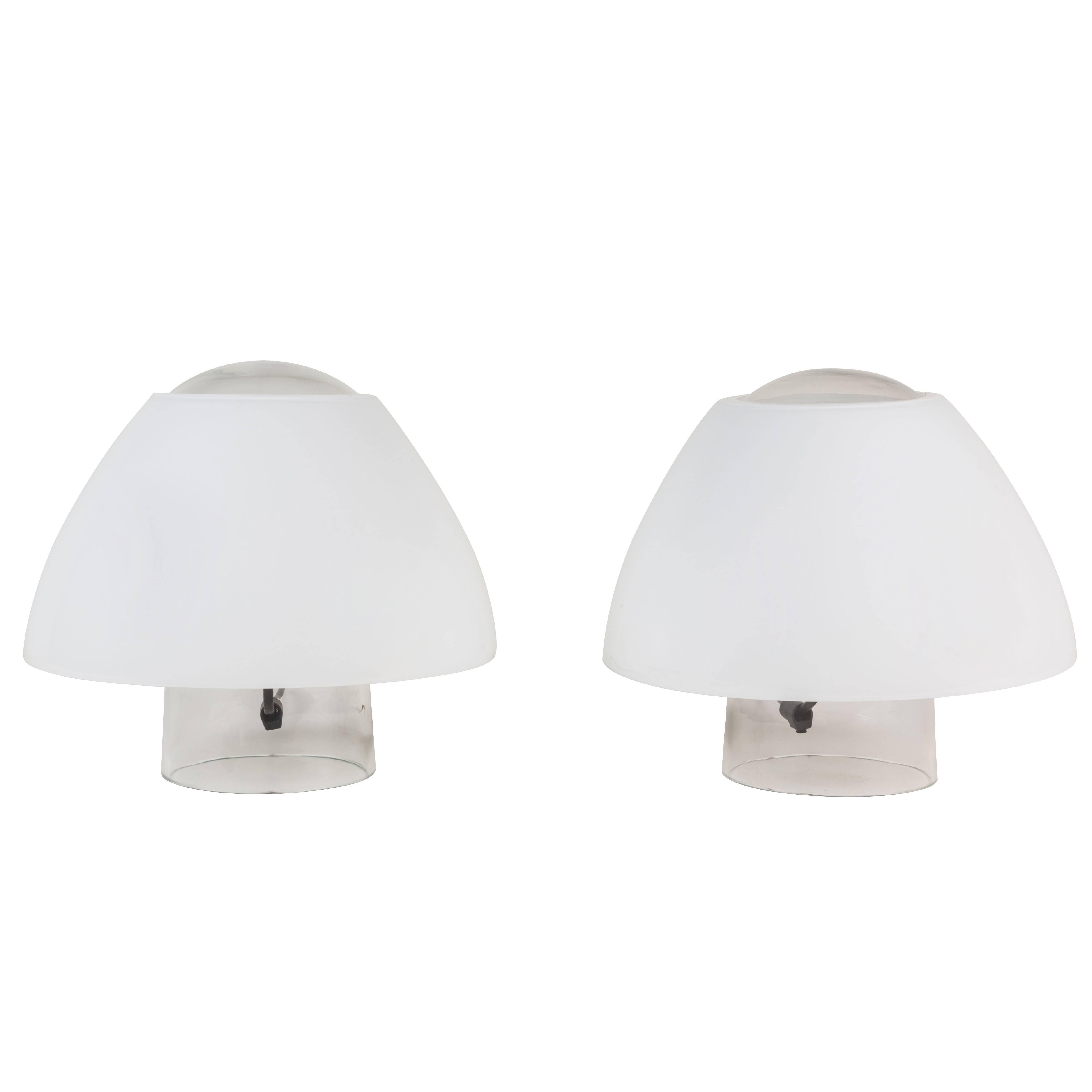 Pair of "Sorella" Table Lamps by Angelo Mangiarotti