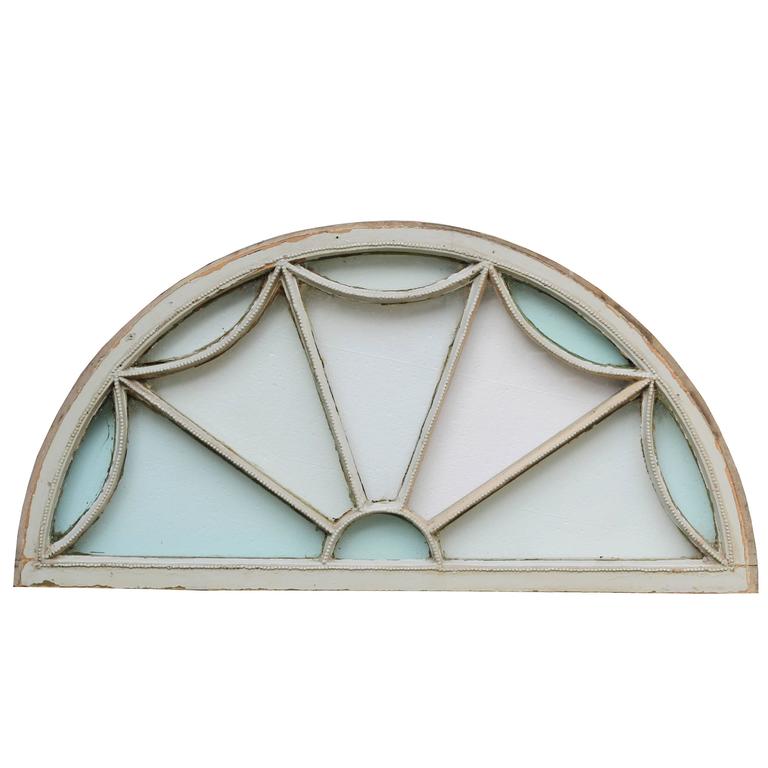 Pine and Gesso Fanlight/Over Door Window at 1stDibs