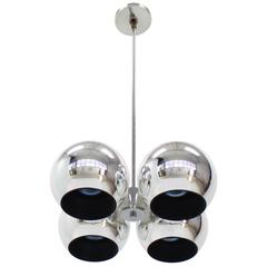Mid-Century Modern Four Globe Light Fixture Pendant 12