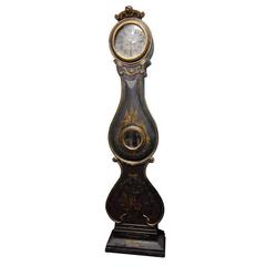 Antique 19th Century Black Fryksdahl Swedish Tall Clock