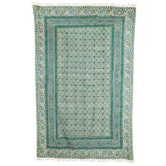 One of a Kind Persian Ghalamkar Big Rectangular Tablecloth