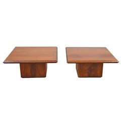 Pair of Frank Lloyd Wright End Tables for Heritage Henredon 8