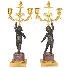 Pair of Excellent Louis XVI Candelabra 