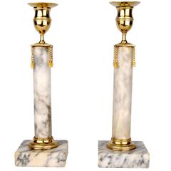 Pair of Superb Late Gustavian Candleholders